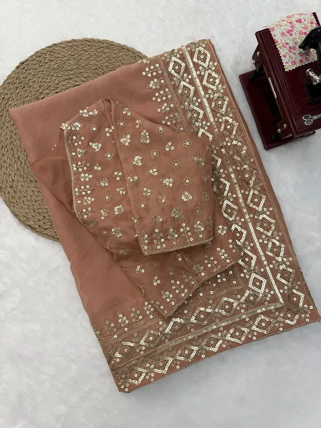 Designer Embroidered Saree